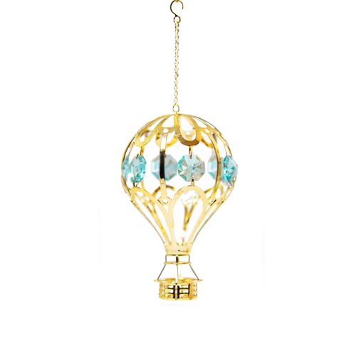 zzee Red white blue HOT AIR BALLOON CRYSTAL EXPRESSIONS Ornament Sun catcher 